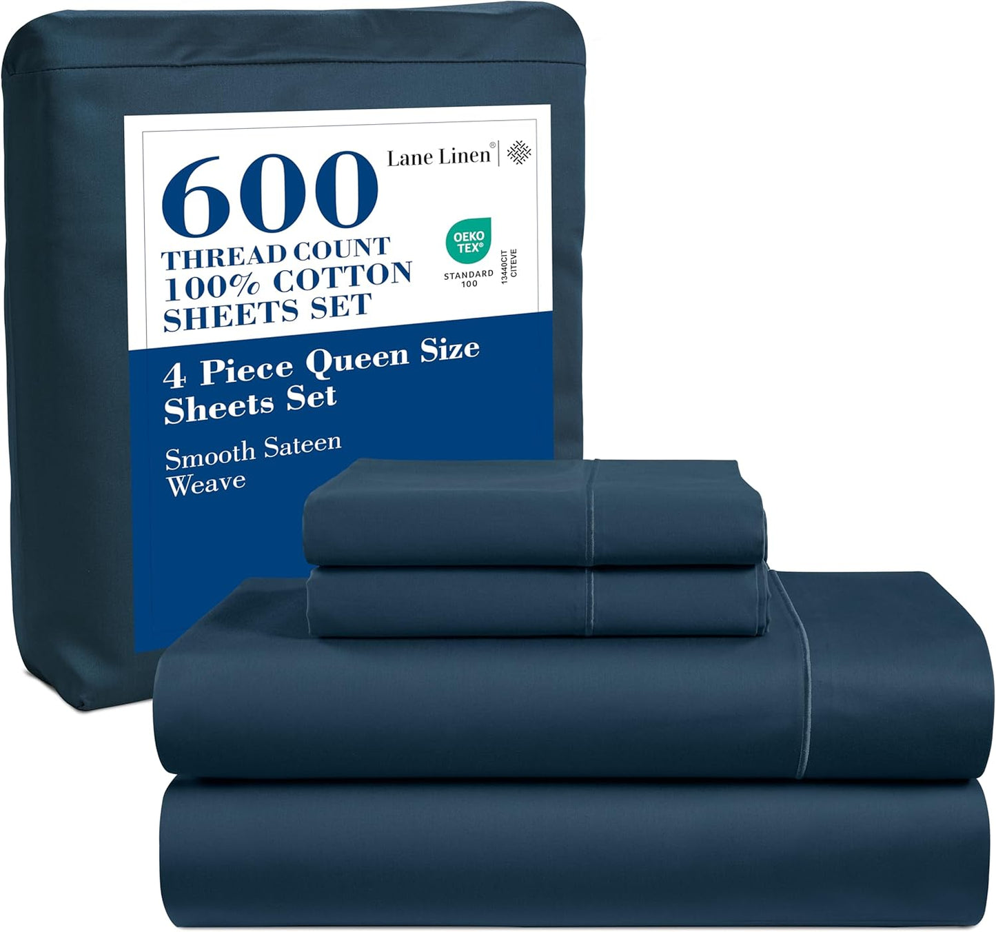 Premium 600 Thread Count Queen Bed Sheets for Ultimate Comfort