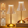 Dimmable Vintage Flower Table Lamps Set of 2 for Bedroom