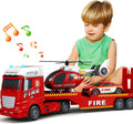 SpringFlower Large Fire Truck Toy with Sounds & Lights for Kids