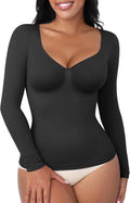 FeelinGirl Women's Long Sleeve Tummy Control Shapewear Tops