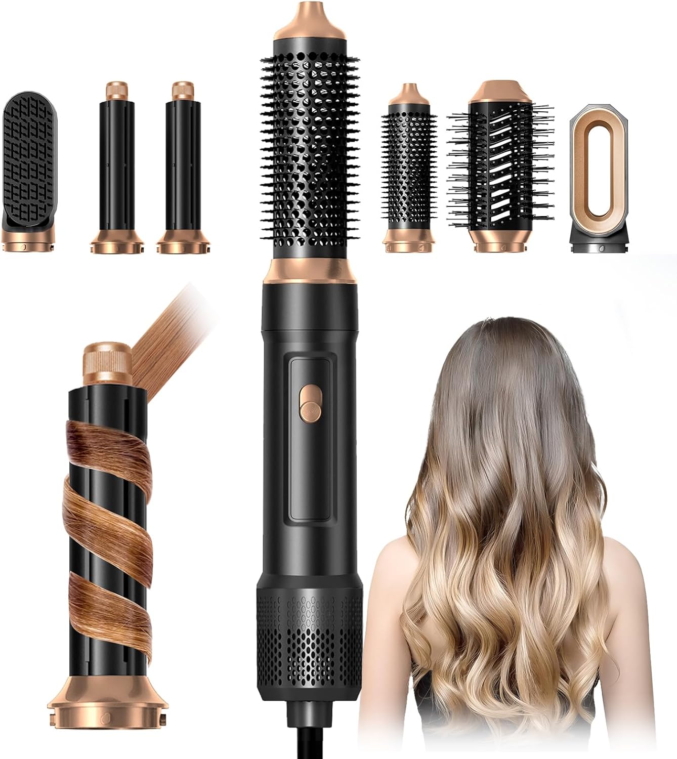 OKWRAP 6-in-1 Powerful Ionic Hair Dryer Brush