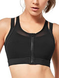 Yvette High Impact Women Sports Bra Front Closure Double Deck Mesh