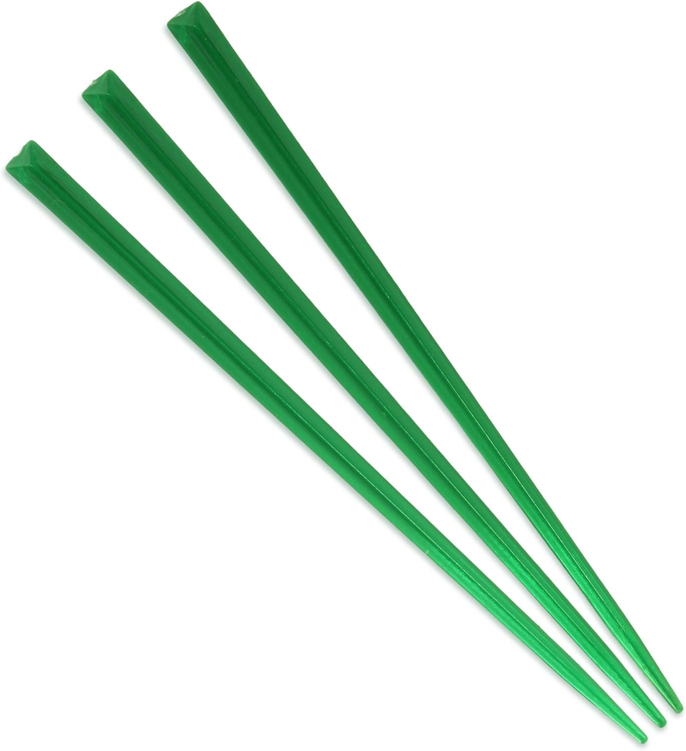 BambooMN Triangular Appetizer Picks - 10,000 Dark Green Sticks