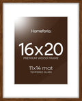 Homeforia 16x20 Picture Frame in Elegant Walnut Finish