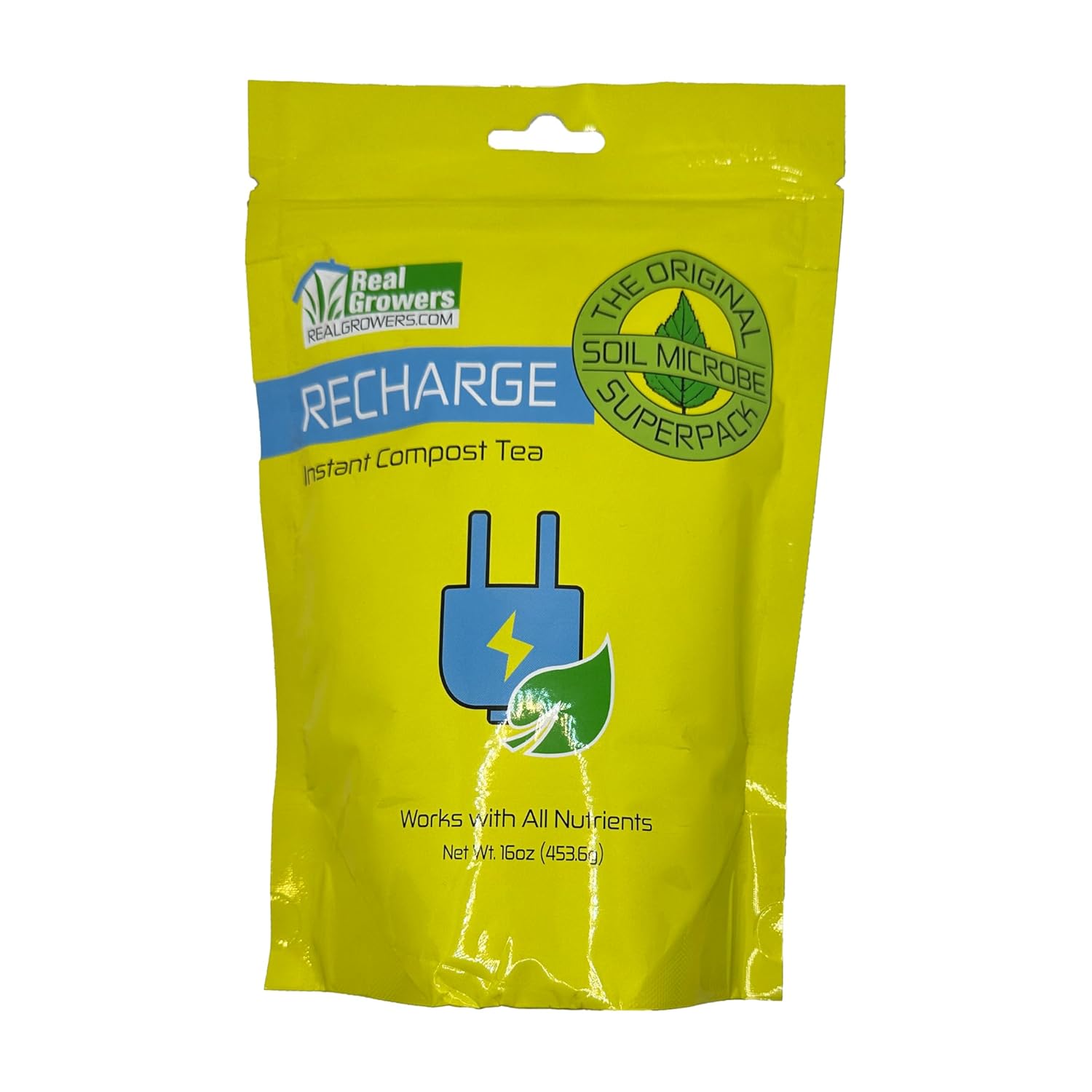 Real Growers Recharge Mycorrhizae Instant Compost Tea for Plants