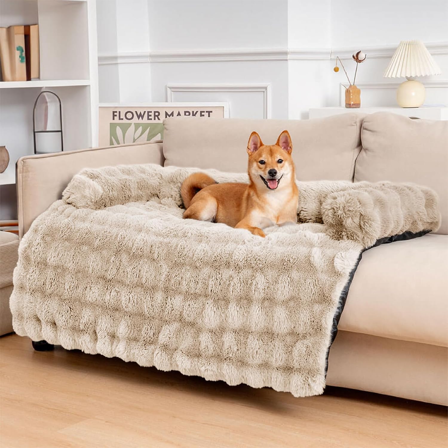 Funny Fuzzy Pet Couch Bed Protector for Dogs and Cats, 47.24 in