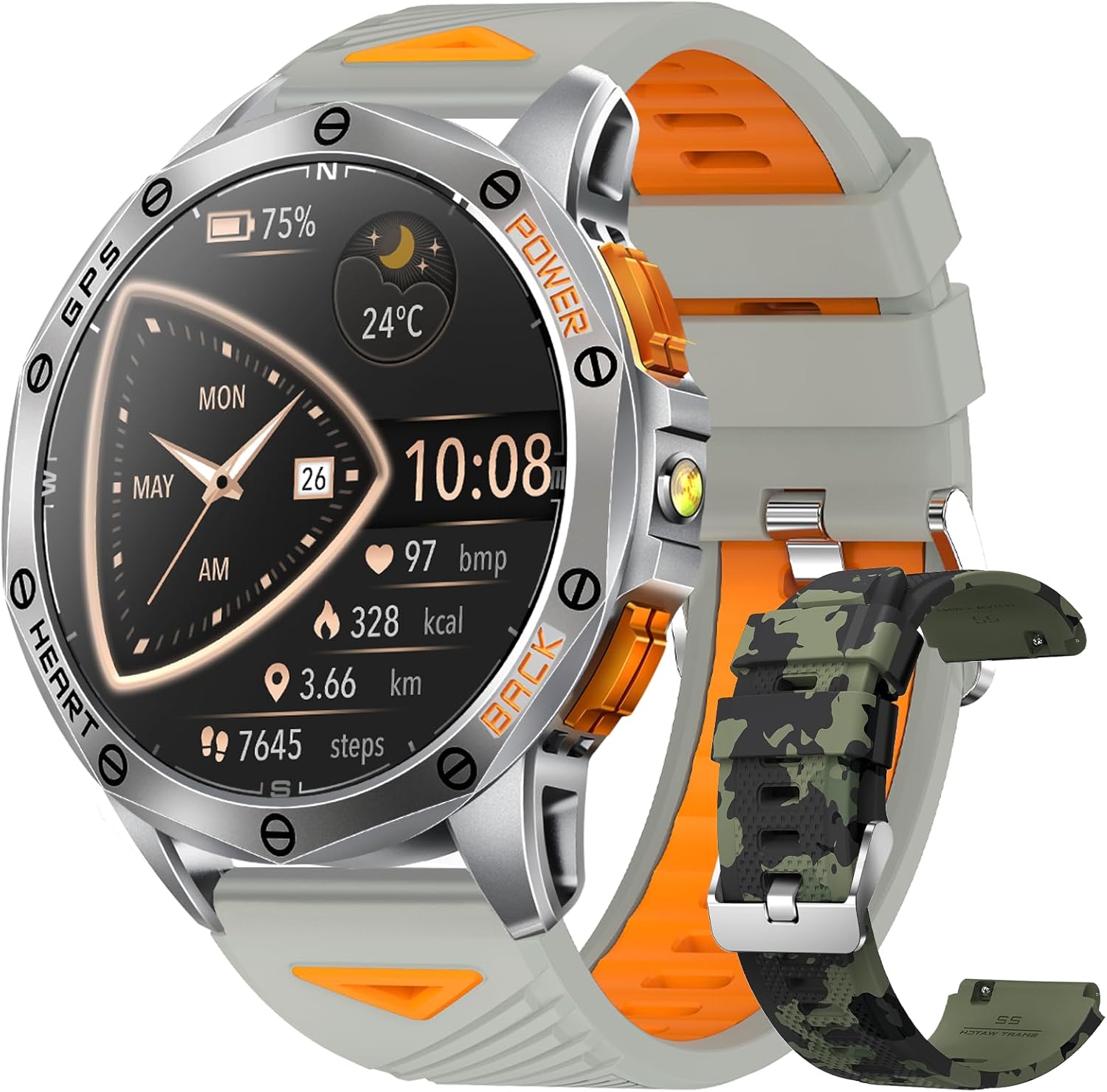Military Smart Watches with GPS and 170+ Sport Modes for Men