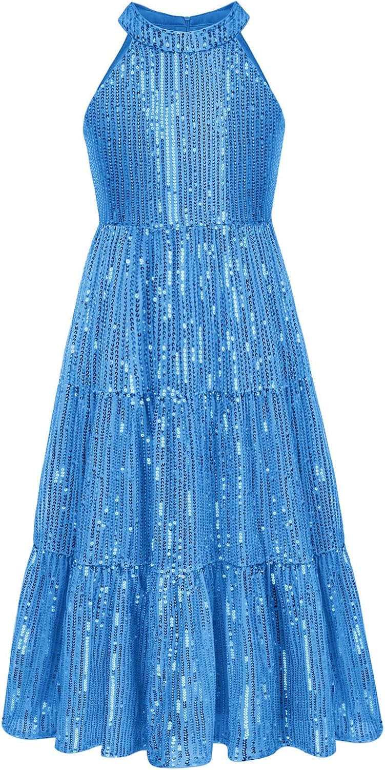 Elegant Girls Sequin Dress for Parties and Special Occasions