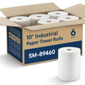 Industrial Paper Towels 10 x 800 White Roll Towels - High Capacity