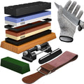 Knife Sharpening Stone Kit 4-Side Grit 400/1000 3000/8000 - Complete