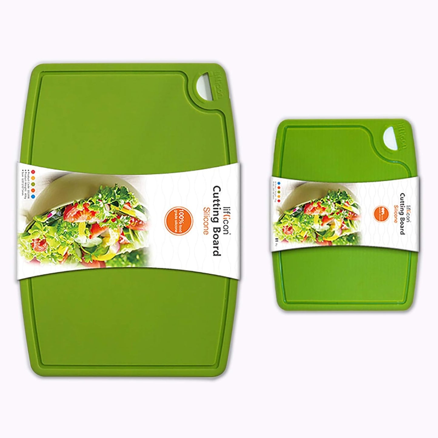 Thick Silicone Cutting Boards Set of 2 for Kitchen Use
