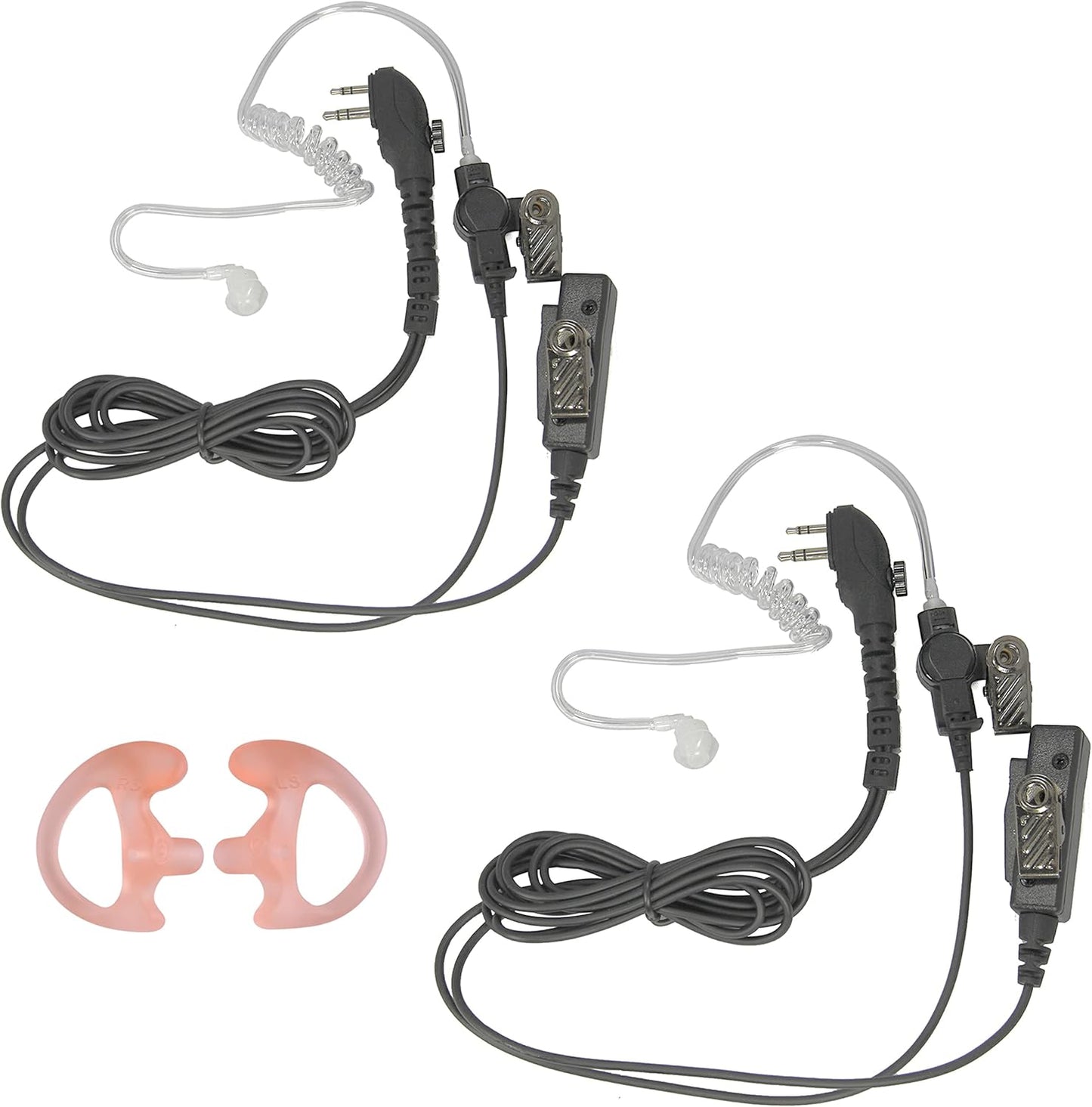 MaximalPower Clear Coil Tube Earbud Headset for Two-Way Radios