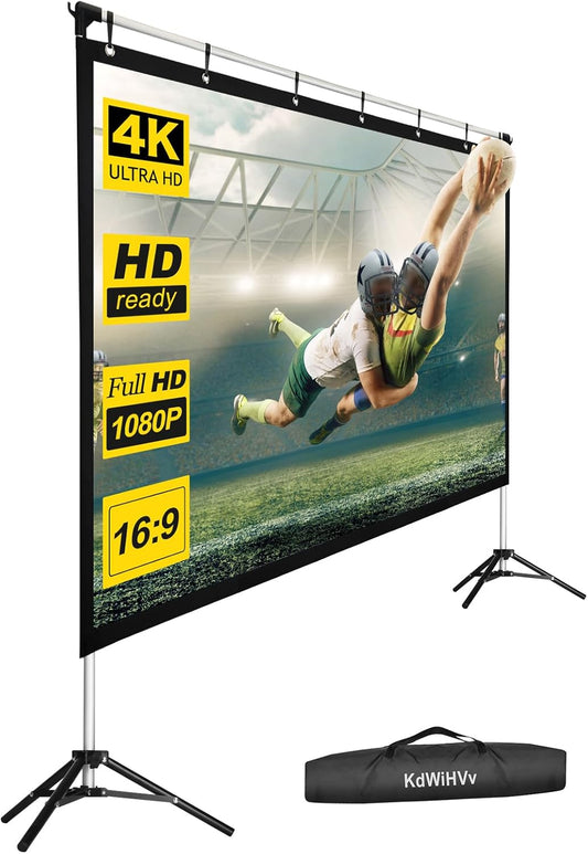 100 Portable Projector Screen: Clear Display, Sturdy Frame