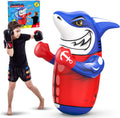 Shark Inflatable Punching Bag for Kids 47in - Durable Bop Bag