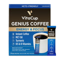 VitaCup Genius Instant Coffee Packets - Keto Energy & Focus Boost