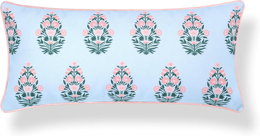 Hofdeco Premium Coastal Grandmillennial Lumbar Pillow Cover 12x26