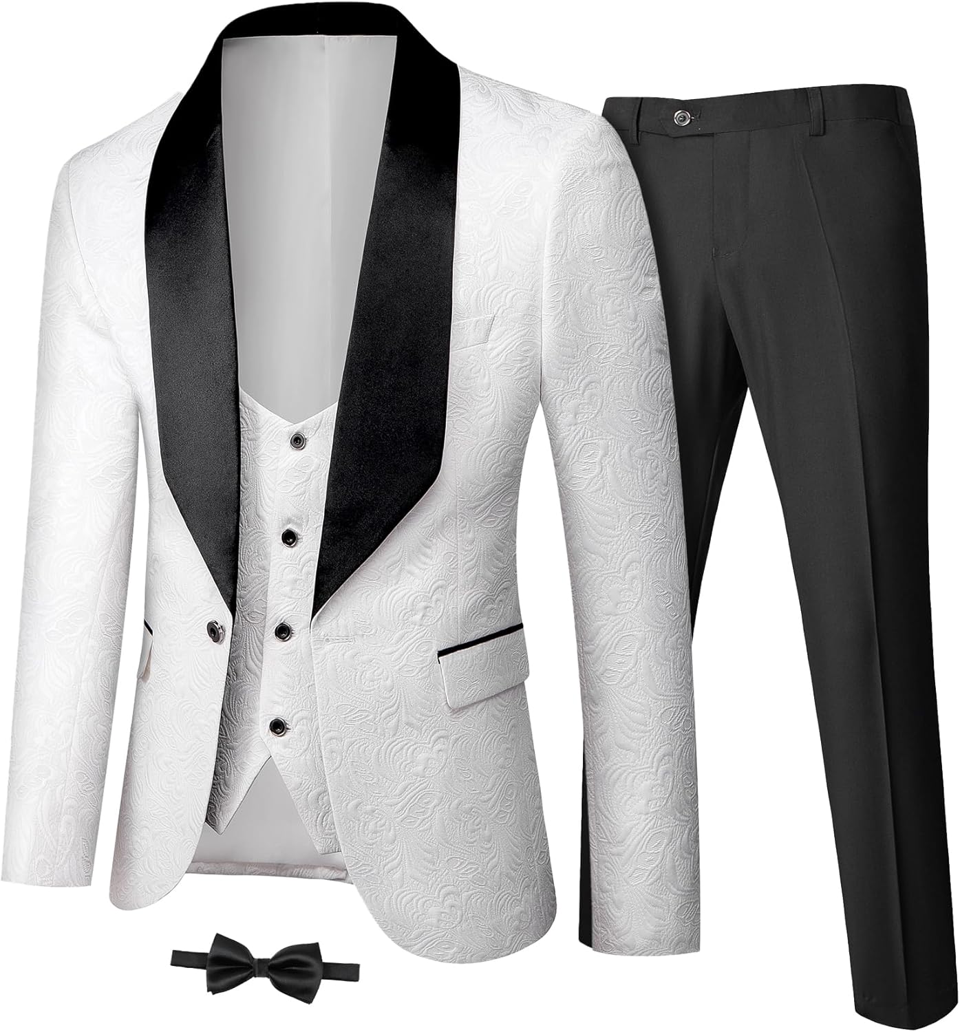 YND Men's 3 Piece Luxury Tuxedo Set for Stylish Occasions
