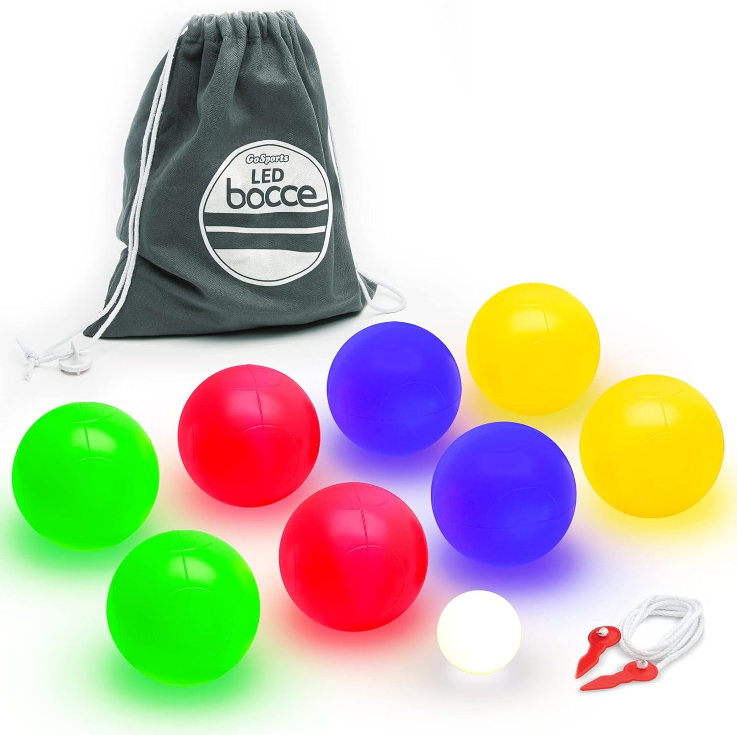 GoSports LED Bocce Ball Game Set for Nighttime Fun and Play