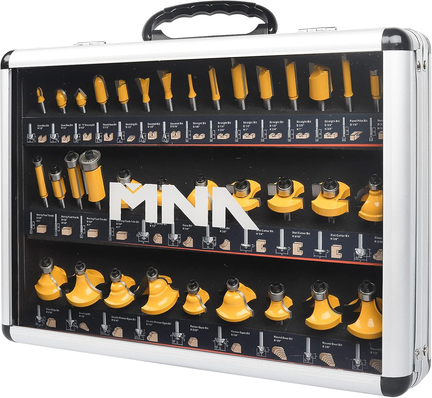MNA Router Bits 35 Pcs Set for Professional Woodworkers