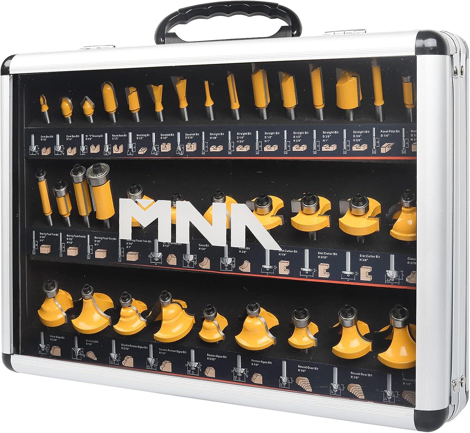MNA Router Bits 35 Pcs Set for Professional Woodworkers