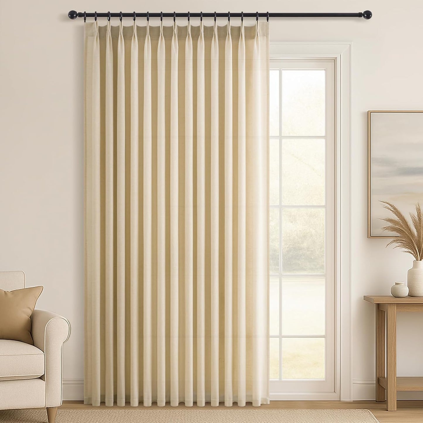 Elegant Pinch Pleated Curtains 90 Inches Long for Any Room