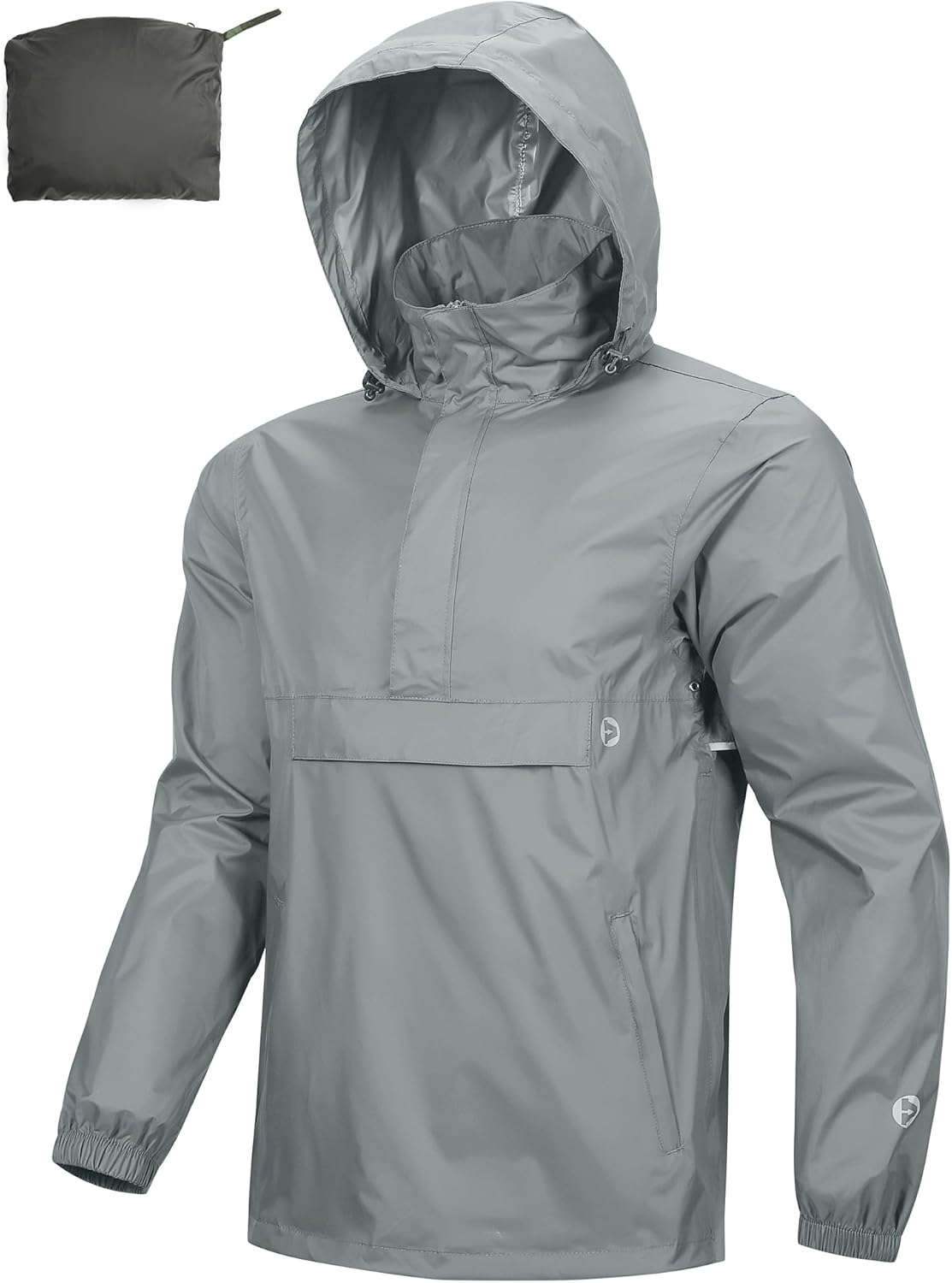 Outdoor Ventures Men's Rain Jacket Lightweight Waterproof Pullover