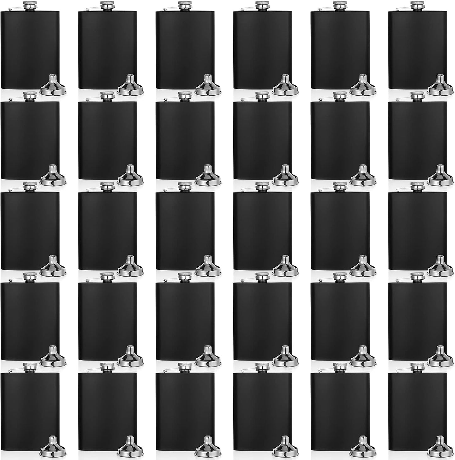 30 Pieces Stainless Steel Hip Flasks Set for Parties and Gifts
