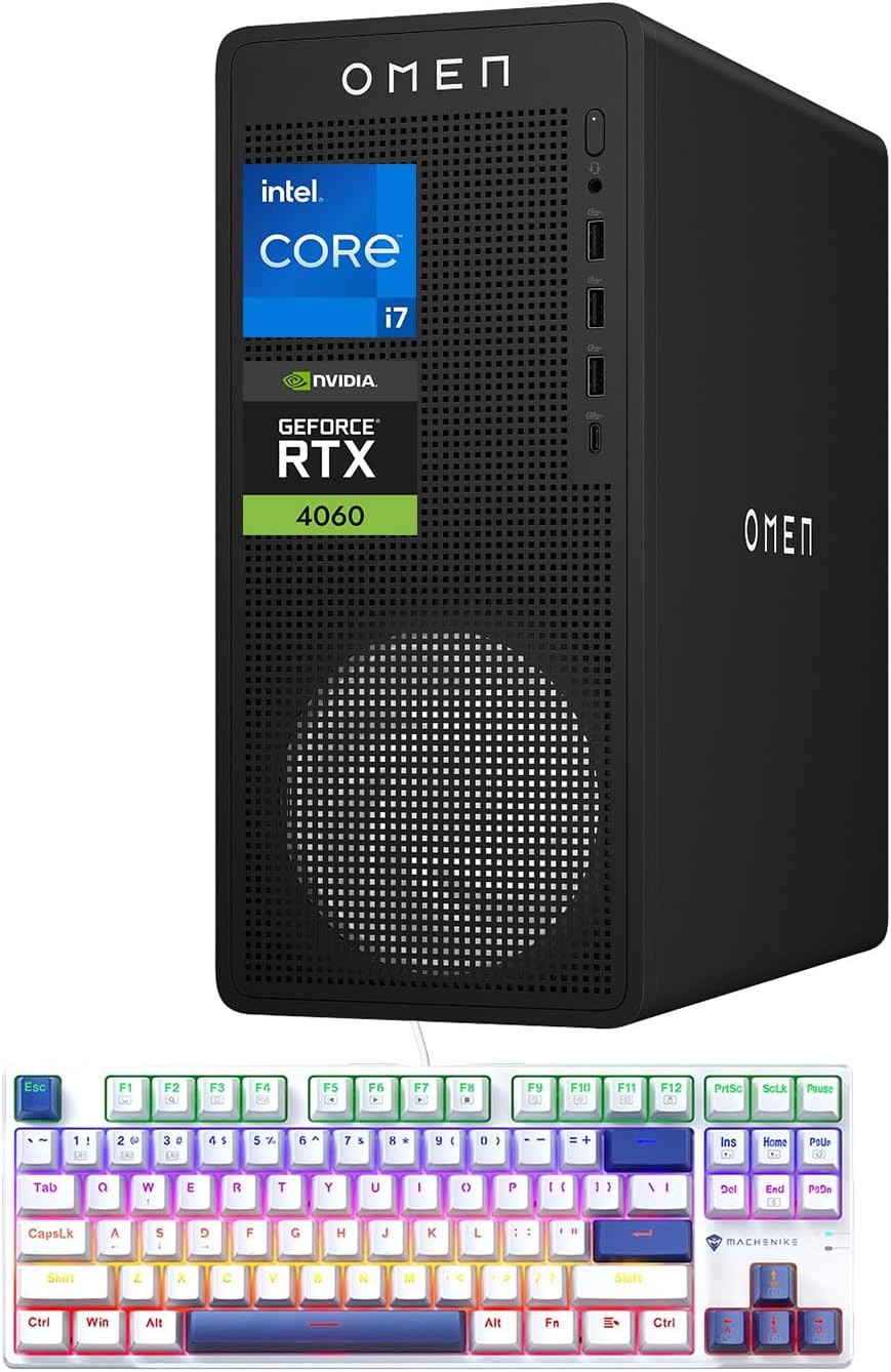 HP OMEN 16L i7 RTX 4060 Gaming Desktop with Keyboard Bundle