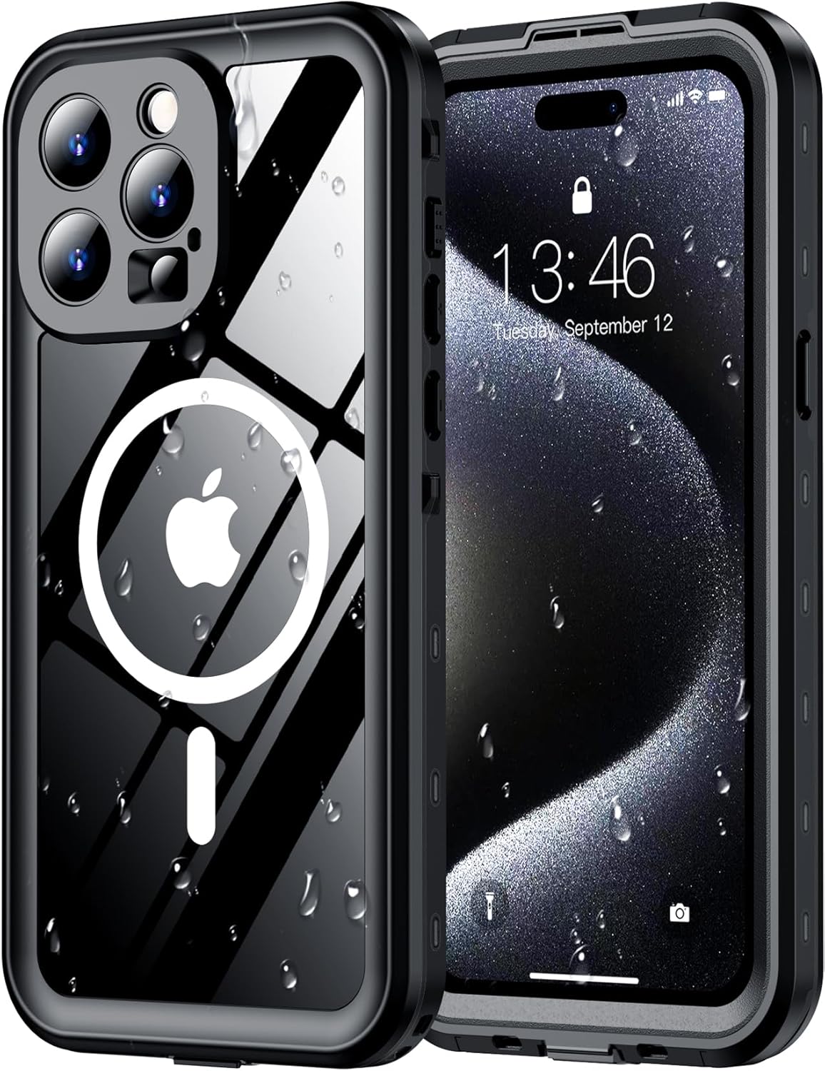 Red2Fire Waterproof Case for iPhone 15 Pro with Screen Protector