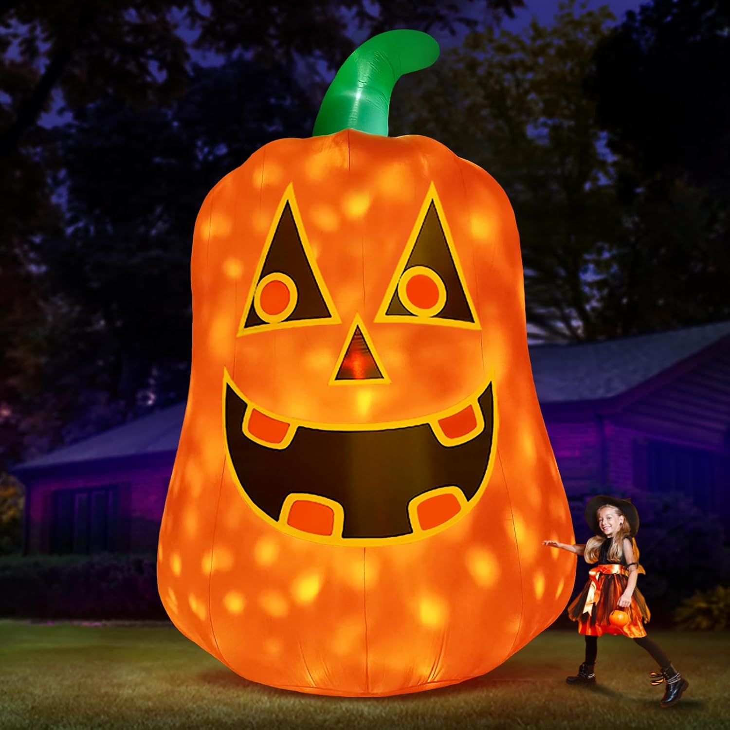 12FT Giant Halloween Inflatable Pumpkin for Spooky Decor
