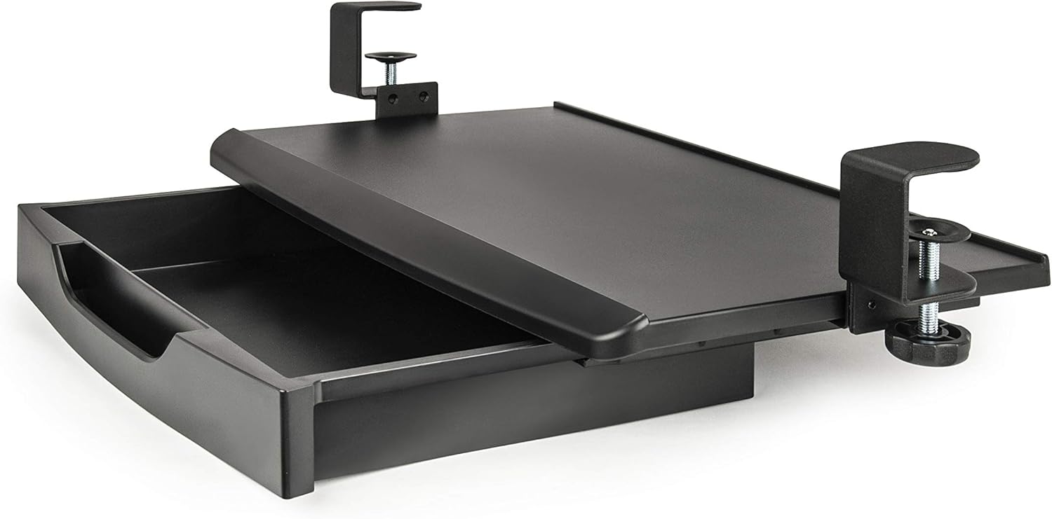 Efficient Mobotron Keyboard Tray: Clamps Under Desk