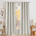 NICETOWN Faux Linen Blackout Curtains 84 in - Privacy Panels