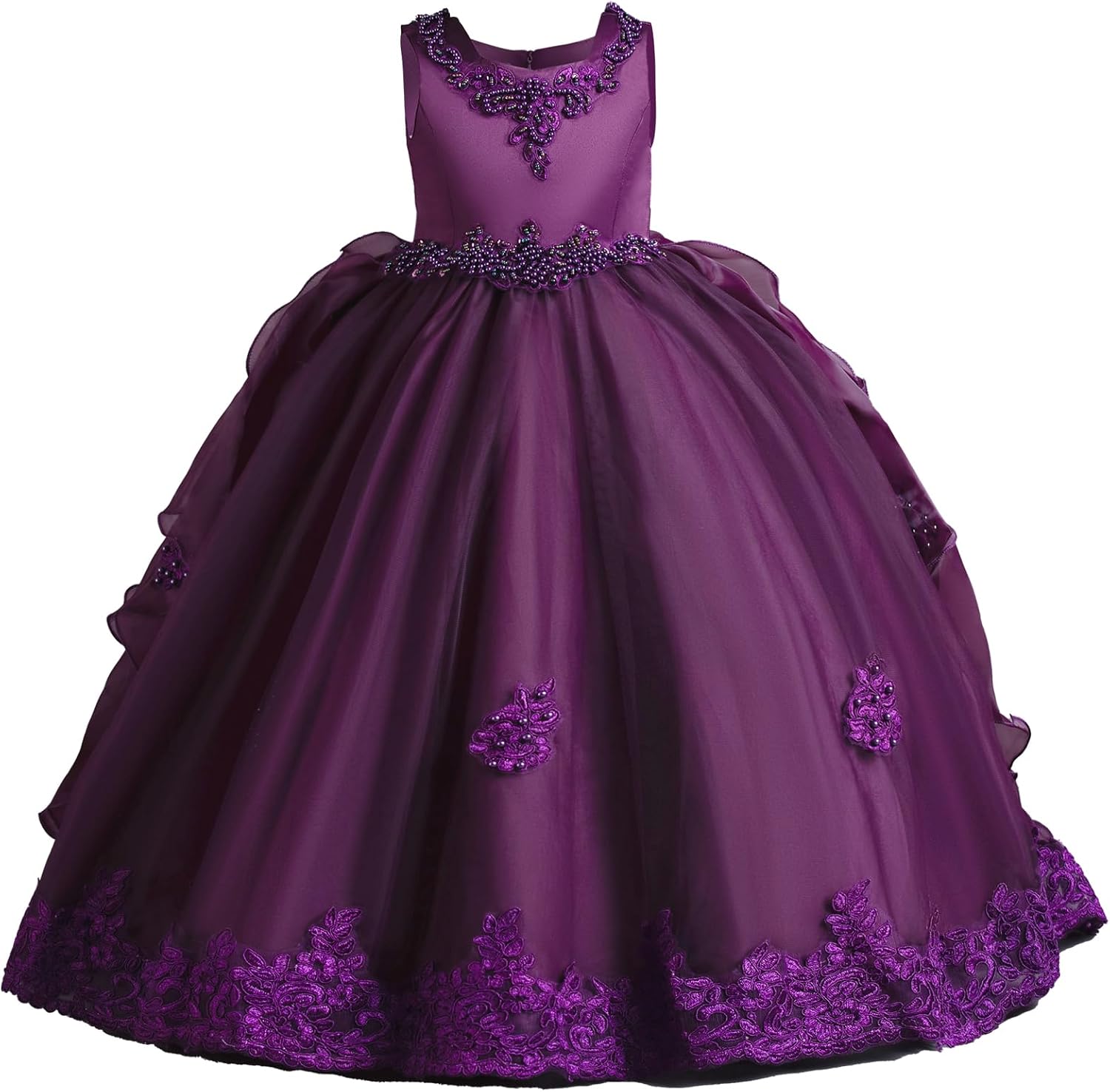 Flower Girl's Dress Princess Puffy Tulle Gown for Kids Events