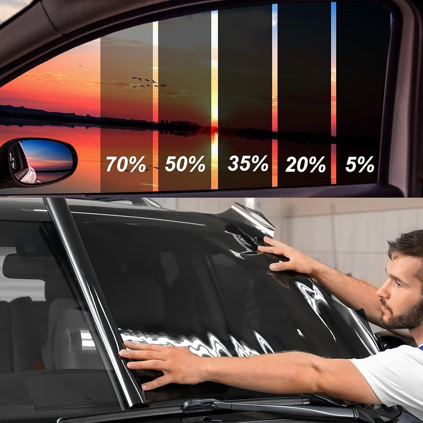 35% VLT Ceramic Car Window Tint Film for Ultimate Privacy