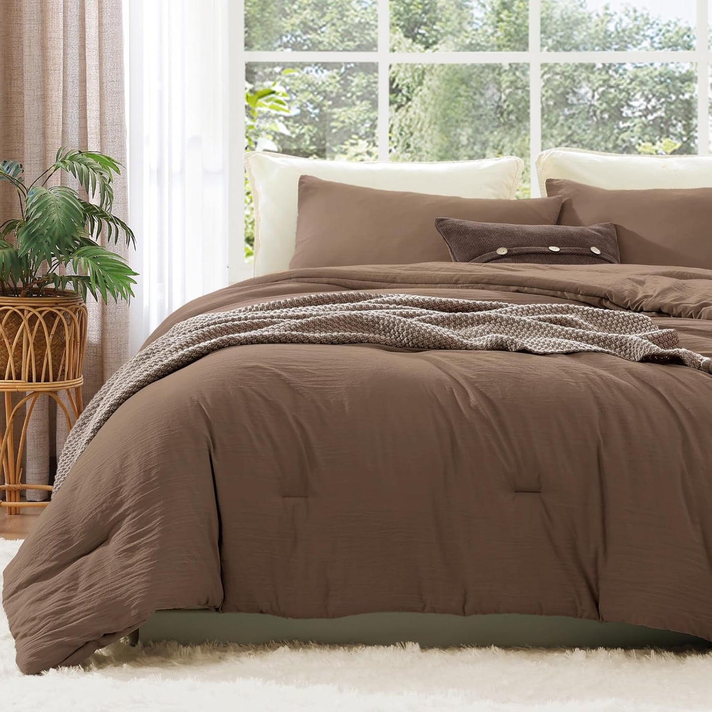 WRENSONGE King Size Comforter Set - Soft Lightweight Bedding