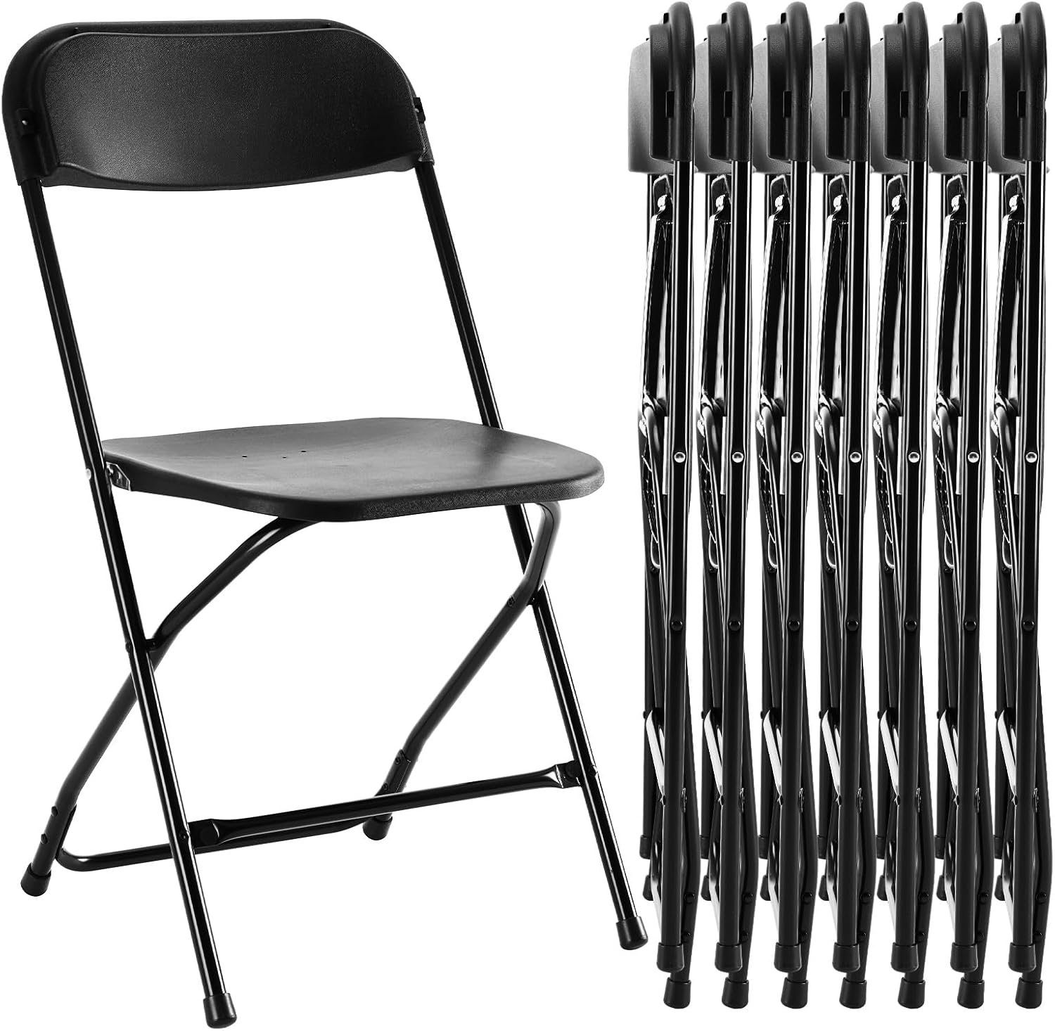 Folding Chair 8 Pack with 330-Pound Capacity for Events