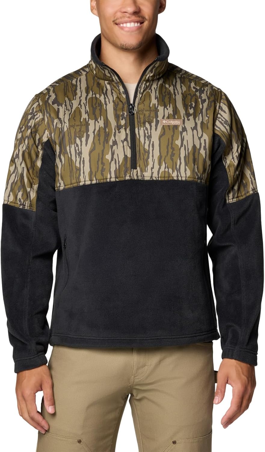 Columbia mens Phg Fleece Overlay II 1/4 Zip for Rugged Style