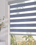 Persilux Blackout Zebra Blinds for Windows 36in x 64in - Dark Grey