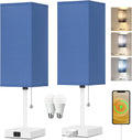 18ft' Table Lamp Set of 2 with 3 Color Modes for Bedrooms