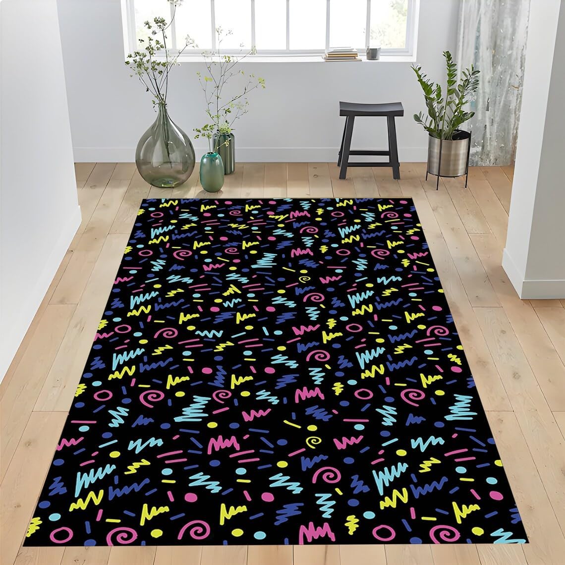 Retro Gaming Area Rug - 80s Vibes for Big Spaces!