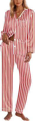 Ekouaer Silk Pajamas for Women Classic Satin Pajama Set - Silky Shoes