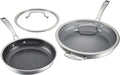 Cuisinart FusionPlus Nonstick Stainless Steel 4-Piece Skillet Set