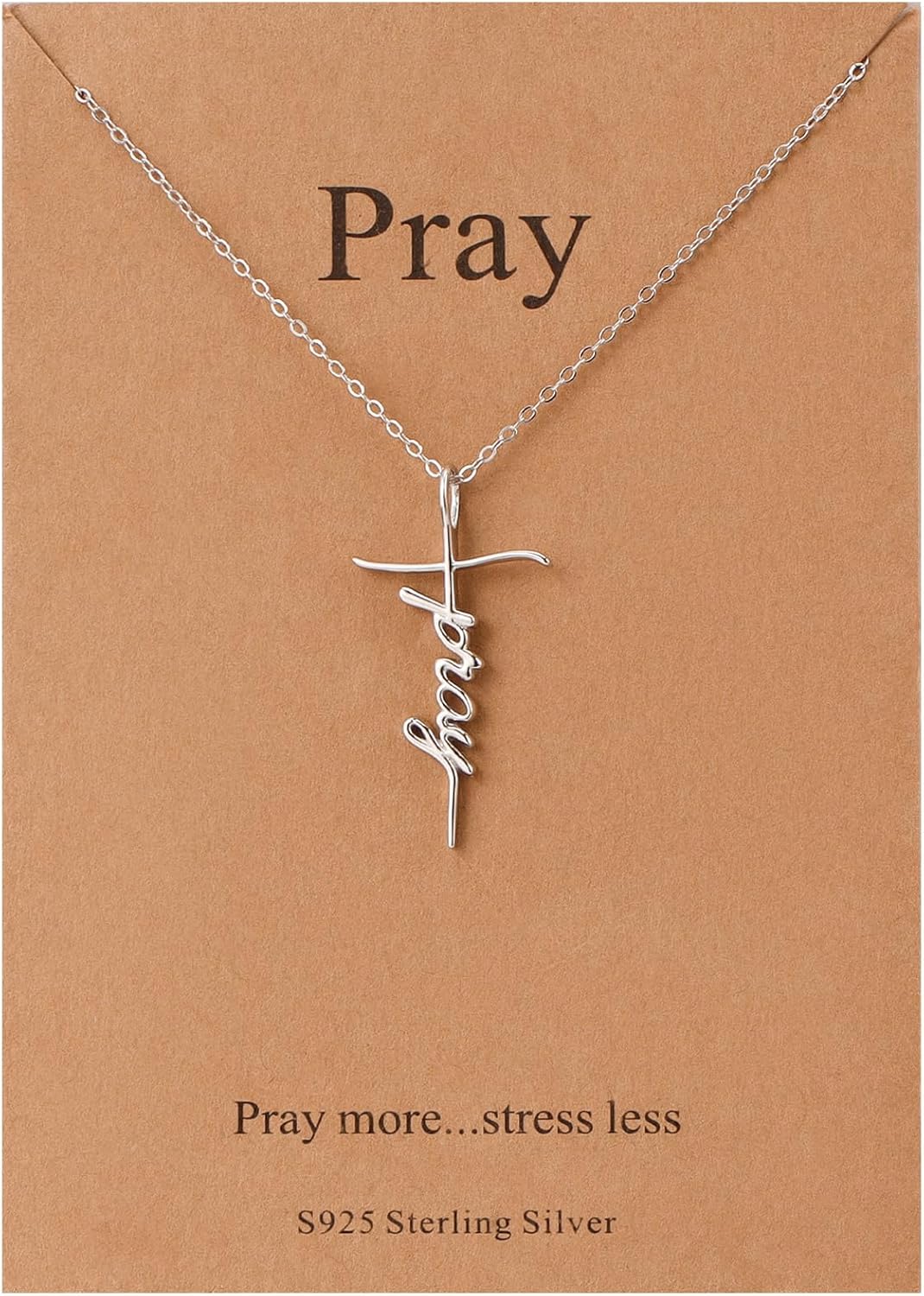 Faith Cross Pendant Necklace for Women - Religious Jewelry Gift