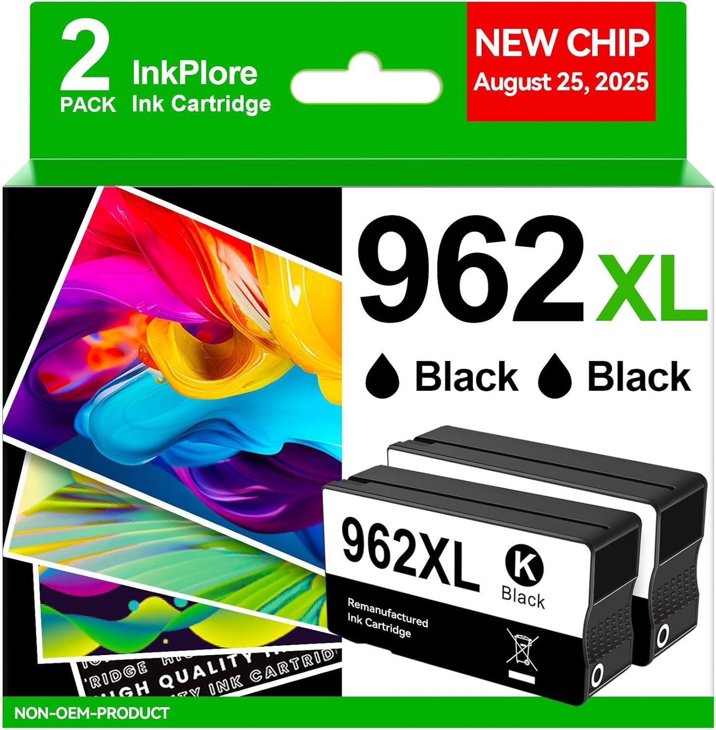 High Yield 962XL Black Ink Cartridges for HP Officejet Pro Printers