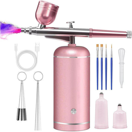 LOISVI Airbrush Kit - Precision 0.3mm Nozzle, Cordless Rechargeable, High-Pressure