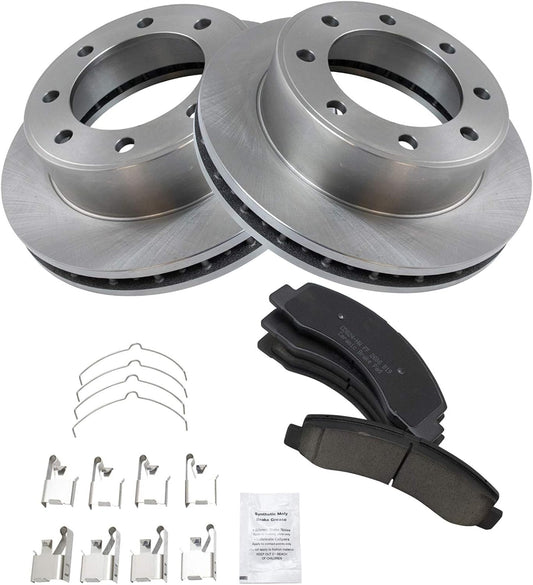 TRQ Front Brake Pad & Rotor Kit for Ford Excursion & F-Series