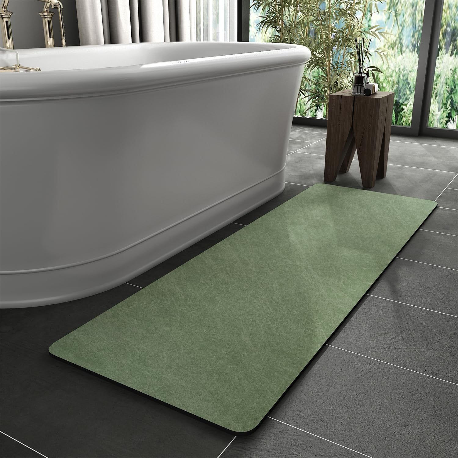 MontVoo Non Slip Quick Dry Bath Mat Rug for Bathroom Use