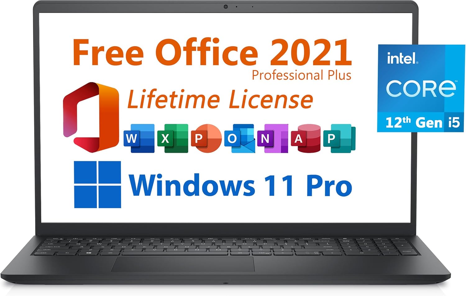 Dell Inspiron 15 Business Laptop with Free Microsoft Office 2021