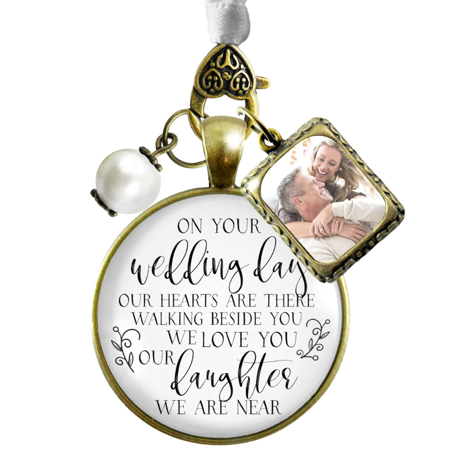 Bouquet Charm Customize for Wedding Day Missing Parents Memorial