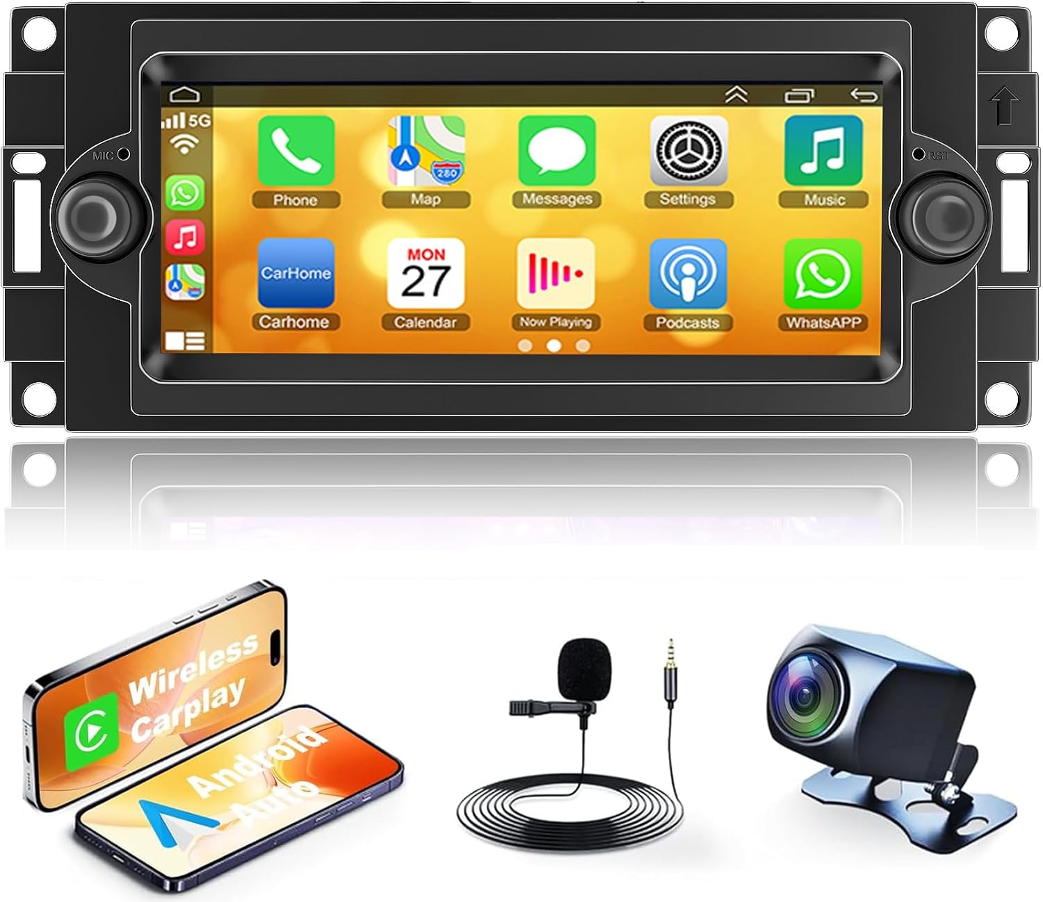 4+64GB Car Radio for Dodge RAM 1500 2500 3500 with Touch Screen